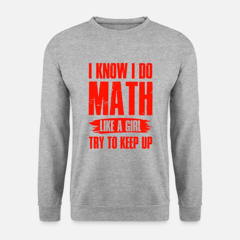 mathematik mädchen - Unisex Pullover - Weißgrau meliert