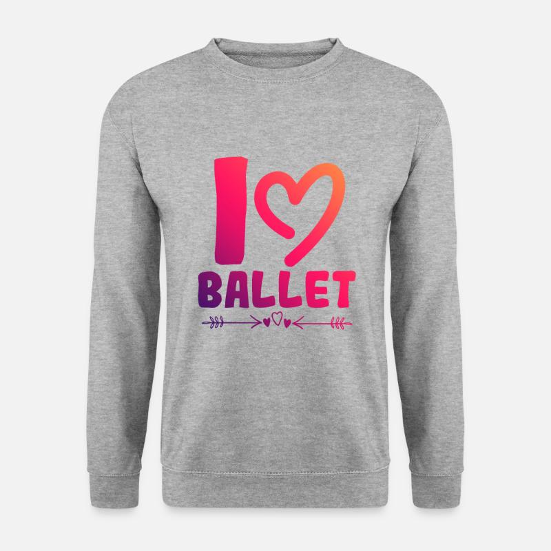 Ich liebe Ballett - Unisex Pullover - Weißgrau meliert