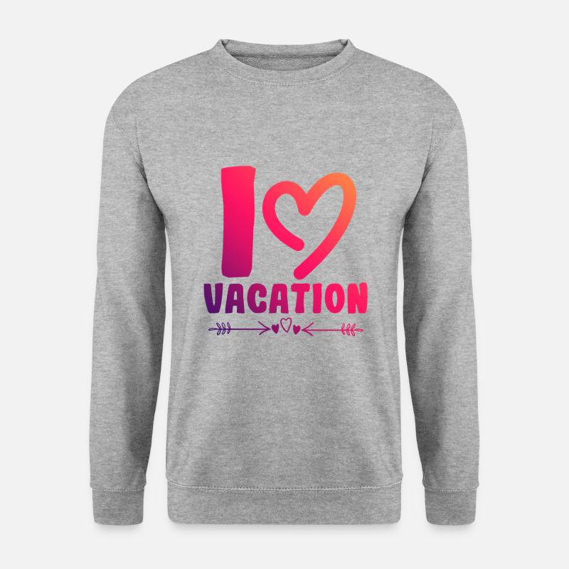 Ich liebe Urlaub - Unisex Pullover - Weißgrau meliert