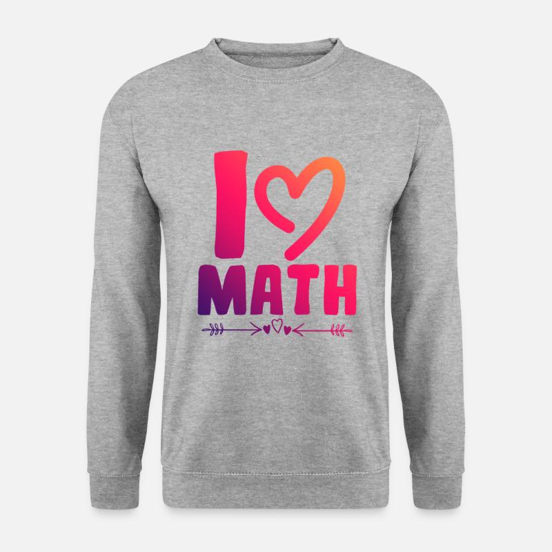 Ich liebe Mathe - Unisex Pullover - Weißgrau meliert