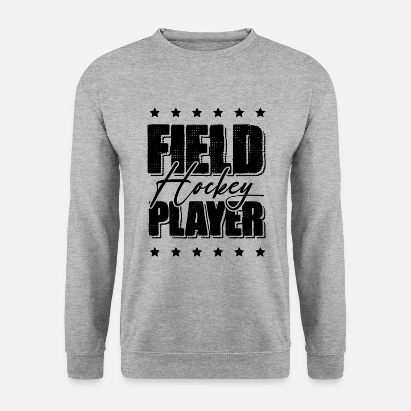 Fieldhockey spieler - Unisex Pullover - Weißgrau meliert