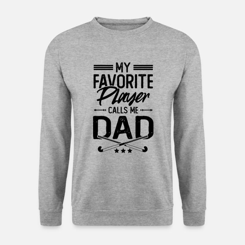 feldhockey papa - Unisex Pullover - Weißgrau meliert