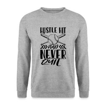 Baseball hustle - Unisex Sweatshirt - salt & pepper - Front - Alina (178cm) & Michal (187cm)
