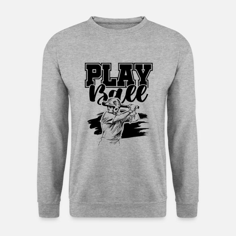 baseball sport - Unisex Pullover - Weißgrau meliert