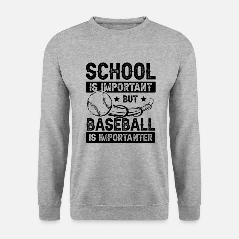 baseball school - Unisex Pullover - Weißgrau meliert