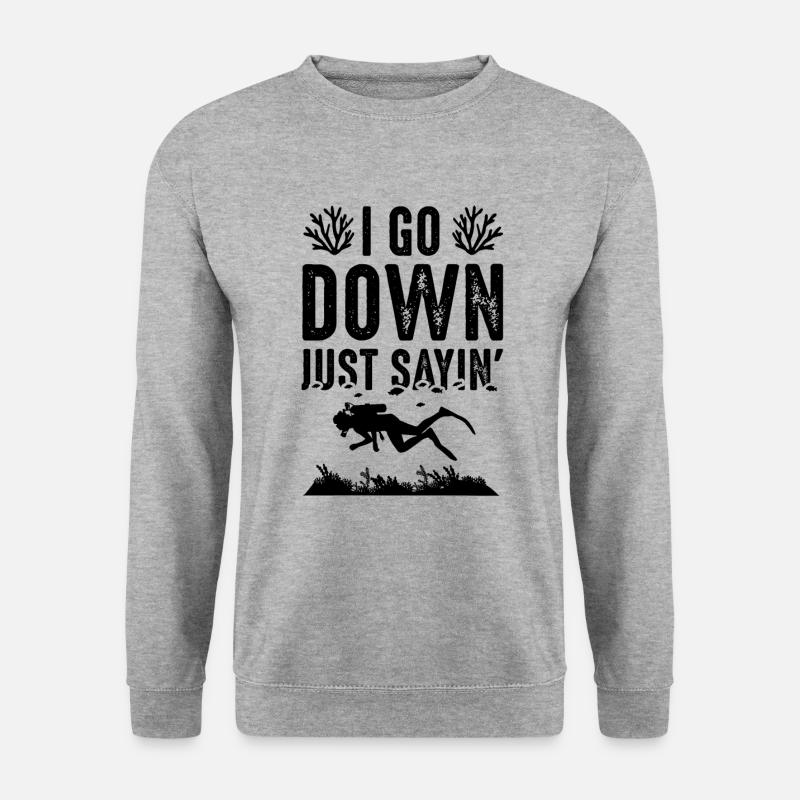 tauchen lustiger spruch - Unisex Pullover - Weißgrau meliert