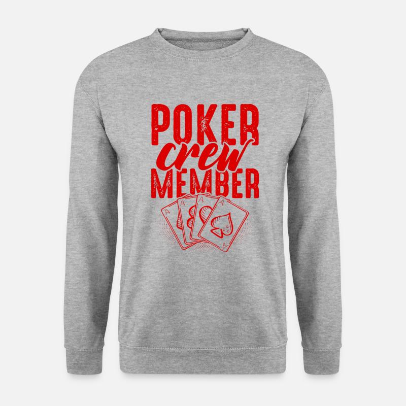 Poker Crew Member - Unisex Pullover - Weißgrau meliert