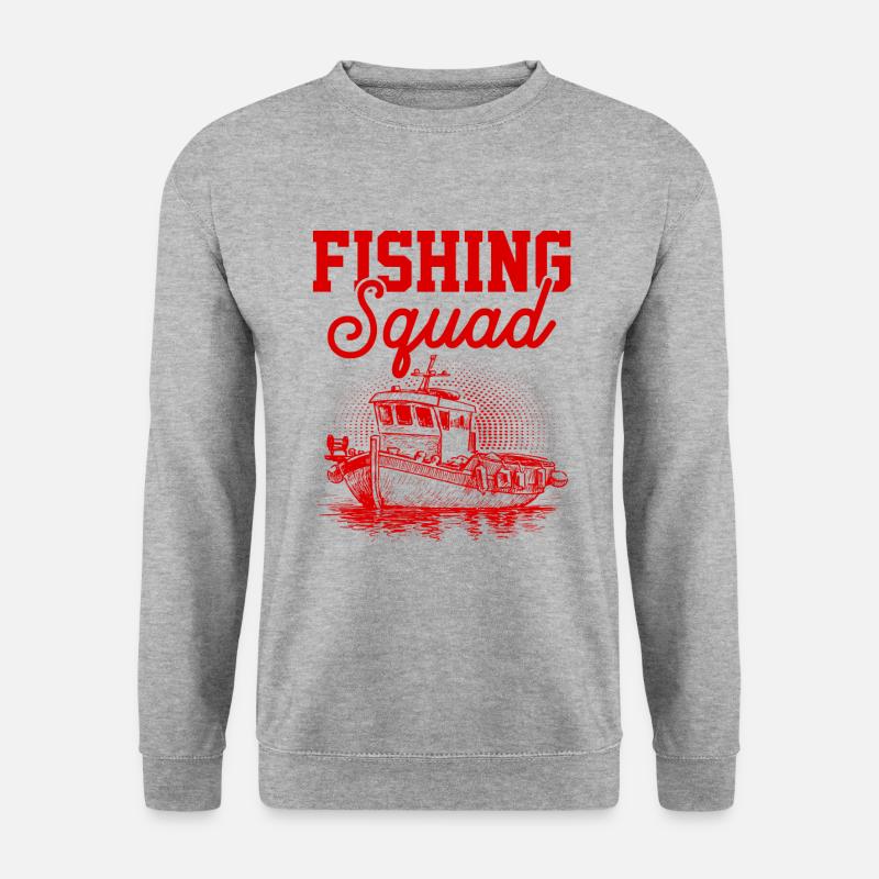 Fishing Squad - Unisex Pullover - Weißgrau meliert