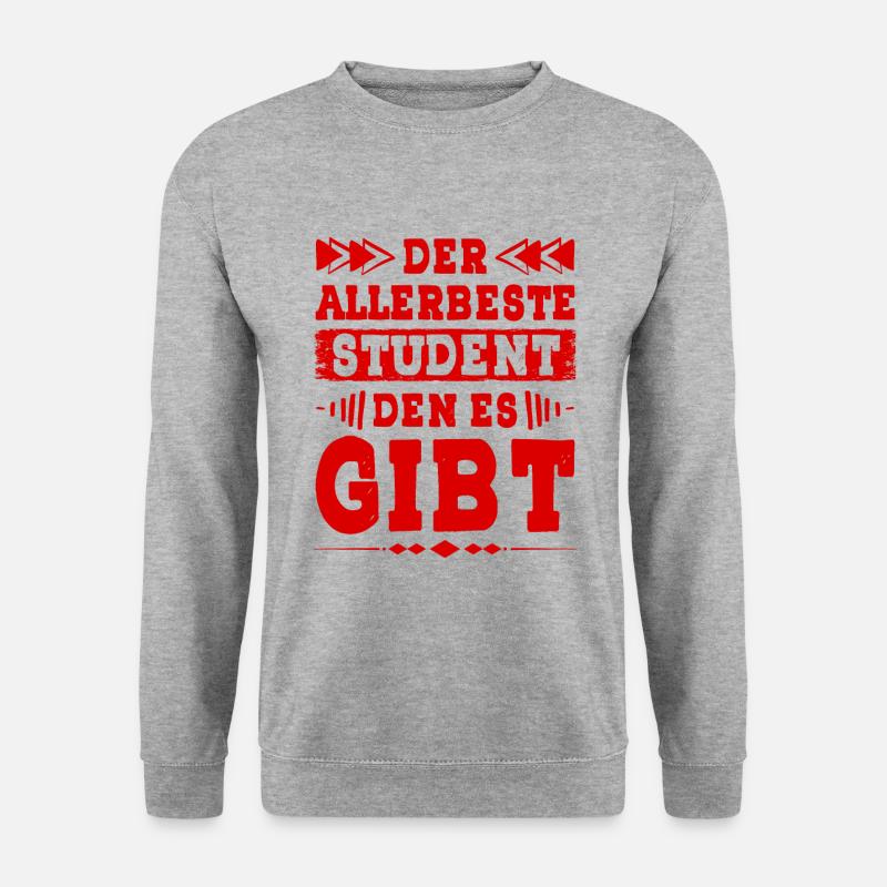 Allerbester Student - Unisex Pullover - Weißgrau meliert