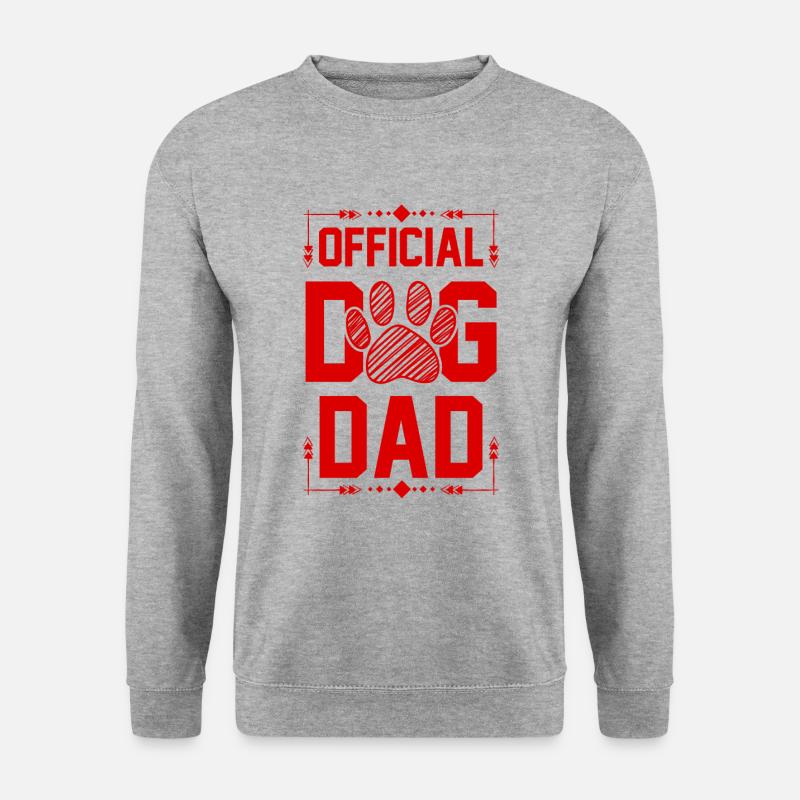 Hunde Papa Spruch - Unisex Pullover - Weißgrau meliert