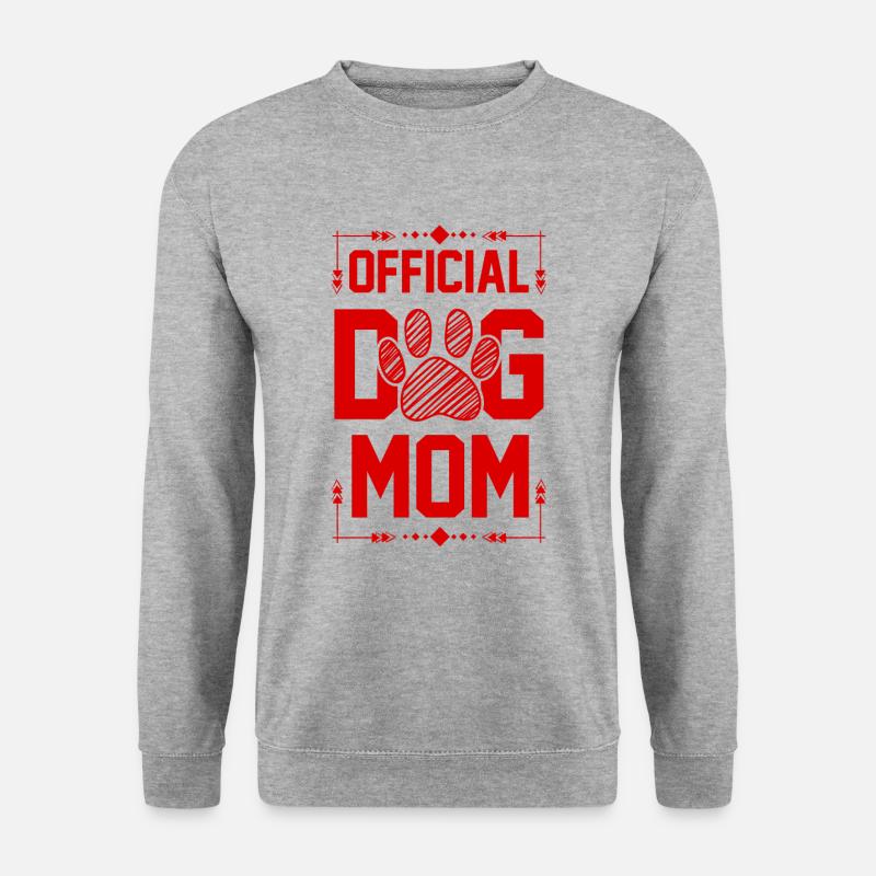 Hunde Mama Spruch - Unisex Pullover - Weißgrau meliert