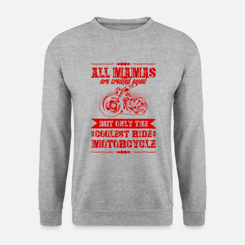 Mama Motorrad - Unisex Pullover - Weißgrau meliert