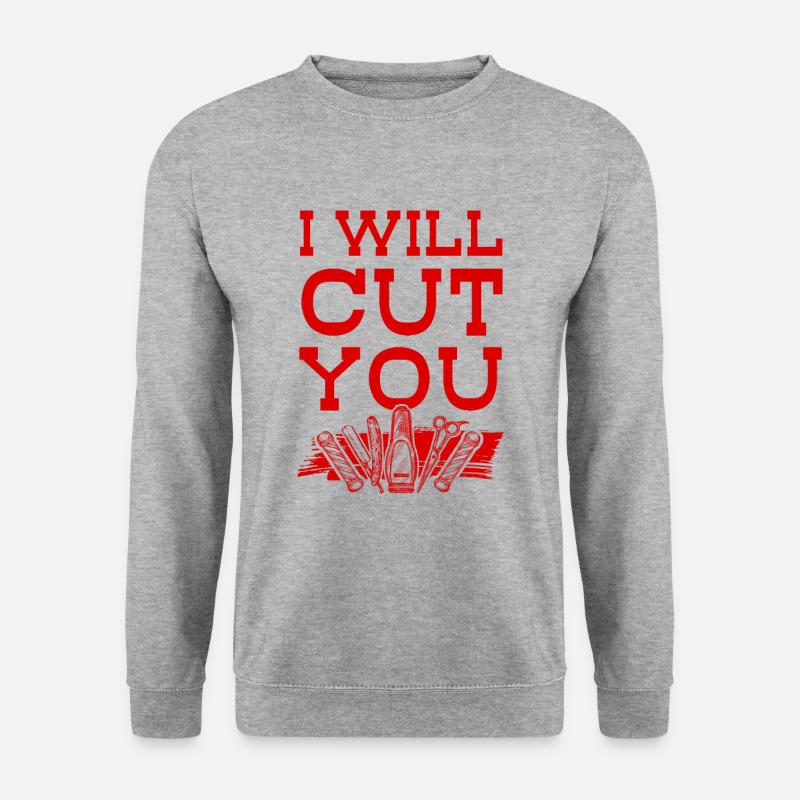 Barber friseur - Unisex Pullover - Weißgrau meliert