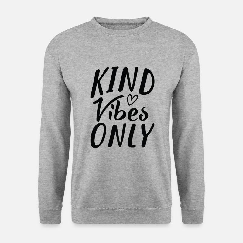Kind Vibes Only - Unisex Pullover - Weißgrau meliert