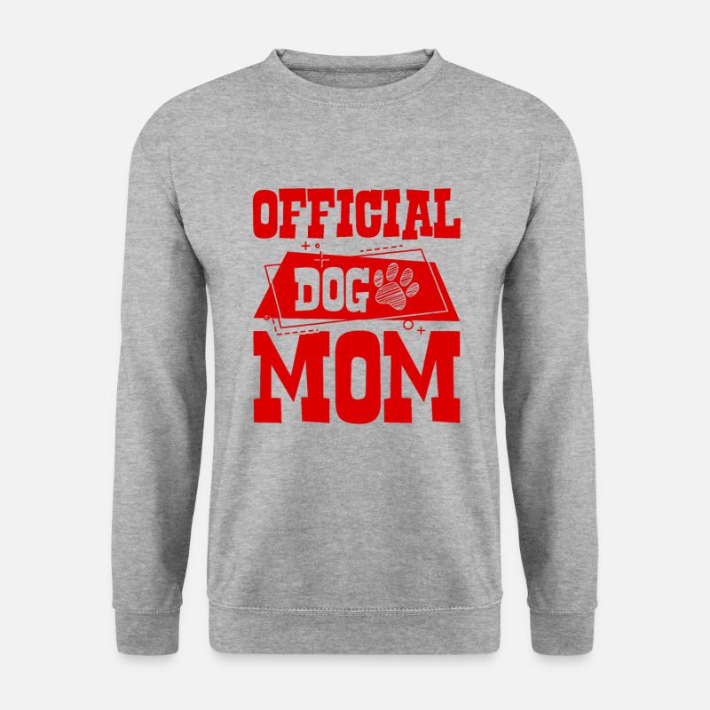 Hunde Mama - Unisex Pullover - Weißgrau meliert