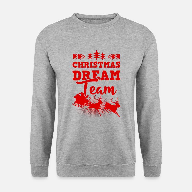 Christmas Dream team - Unisex Pullover - Weißgrau meliert