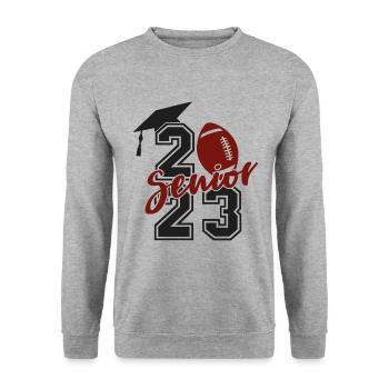 Football 2023 Senior - Sweat-shirt Unisexe - gris chiné - Devant - Alina (178cm) & Michal (187cm)