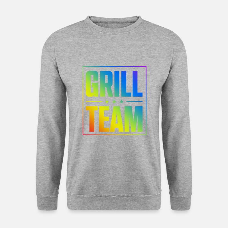 Grill Team - Unisex Pullover - Weißgrau meliert