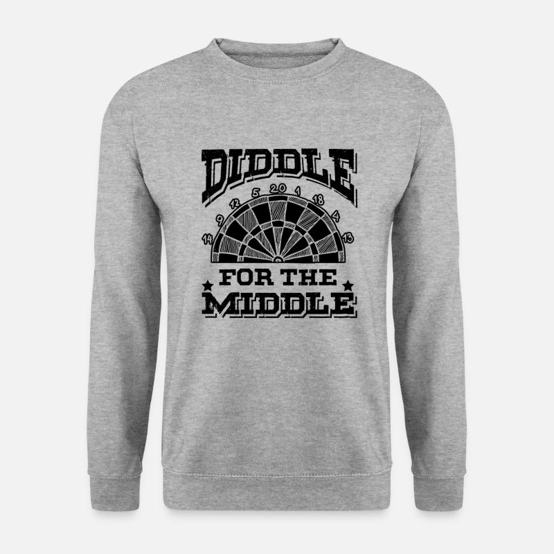dart lustiger spruch - Unisex Pullover - Weißgrau meliert