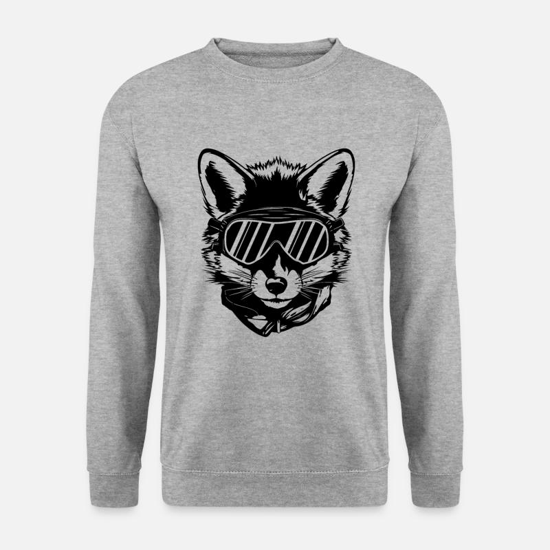 Ski Fuchs Snowboarder - Unisex Pullover - Weißgrau meliert