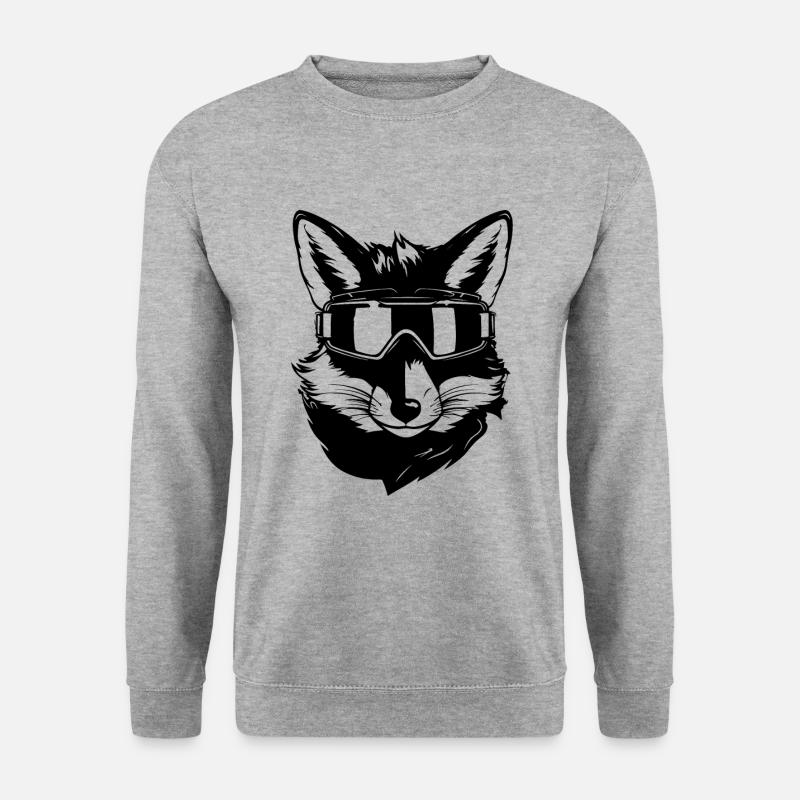 Ski Fuchs - Unisex Pullover - Weißgrau meliert