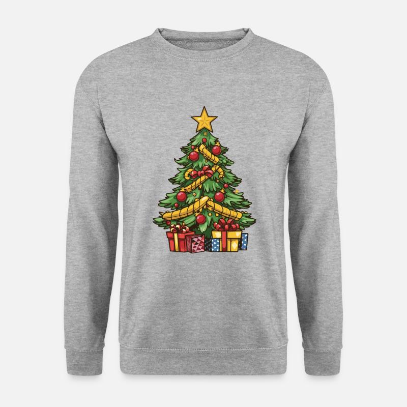 Tannenbaum Xmas Weihnachten - Unisex Pullover - Weißgrau meliert