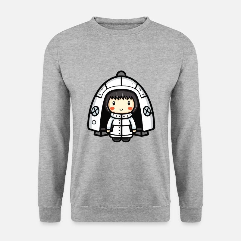 Iglu Eskimo Winter Comic - Unisex Pullover - Weißgrau meliert