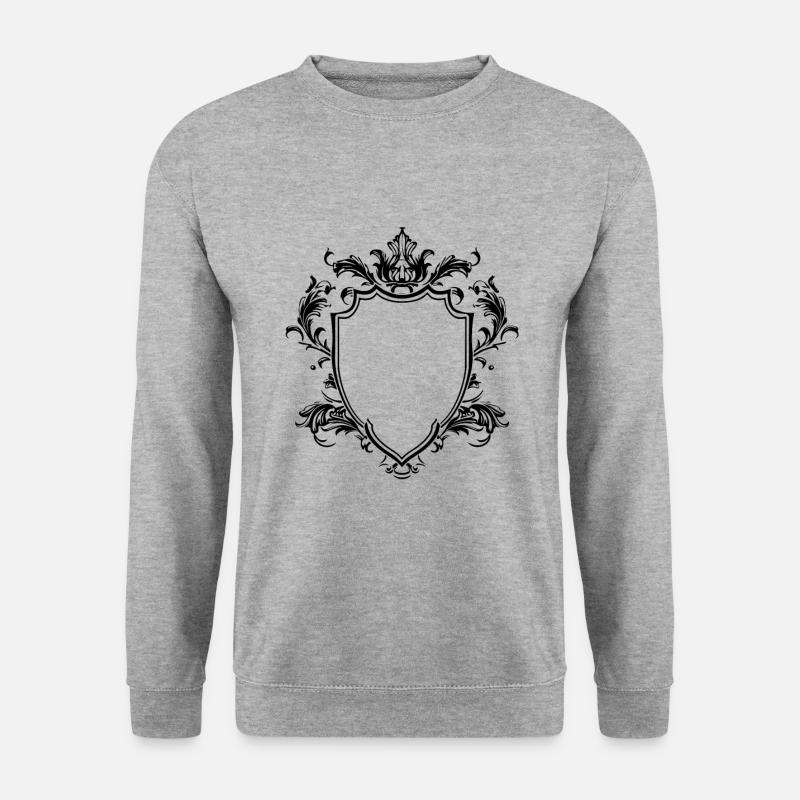 Wappen Symbol - Unisex Pullover - Weißgrau meliert