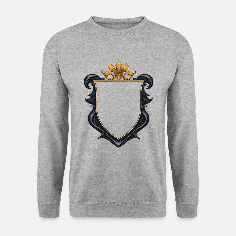 Wappen Symbol - Unisex Pullover - Weißgrau meliert