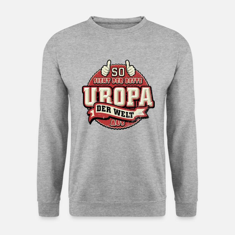 So sieht der beste Uropa der Welt aus - Unisex Pullover - Weißgrau meliert