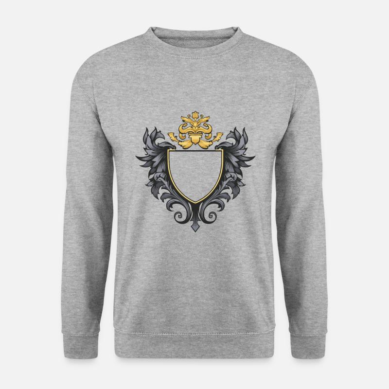 Wappen Symbol - Unisex Pullover - Weißgrau meliert