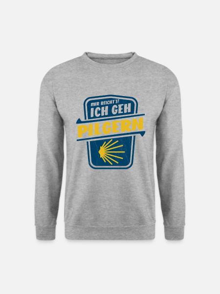 Mir reicht's ich geh Pilgern - Jakobsweg - Unisex Pullover - Weißgrau meliert