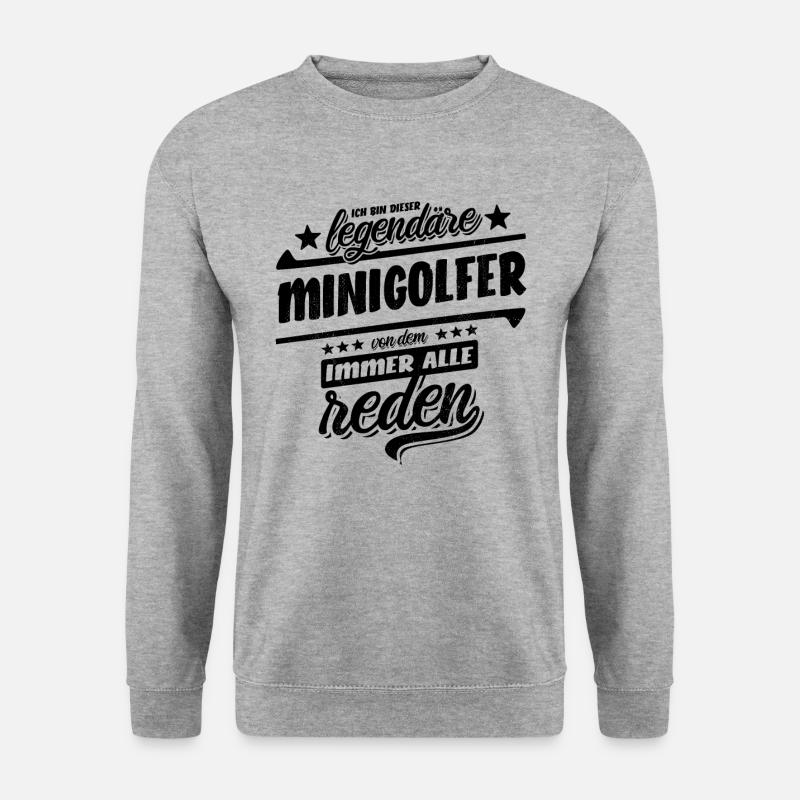 Ich bin dieser legendäre Minigolfer - Spruch - Unisex Pullover - Weißgrau meliert
