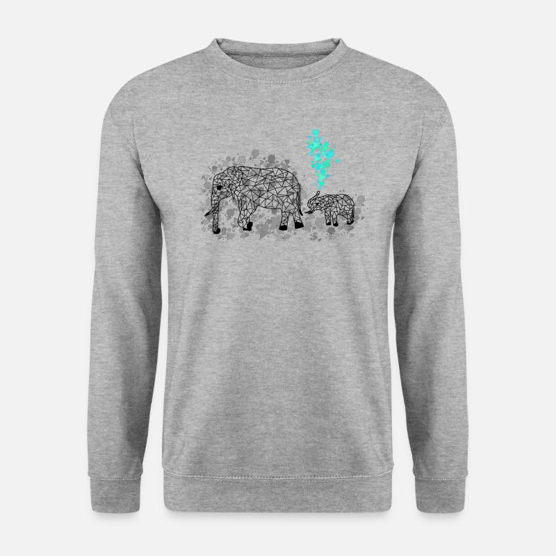 Elefantt GeomeTRIX - Unisex Pullover - Weißgrau meliert