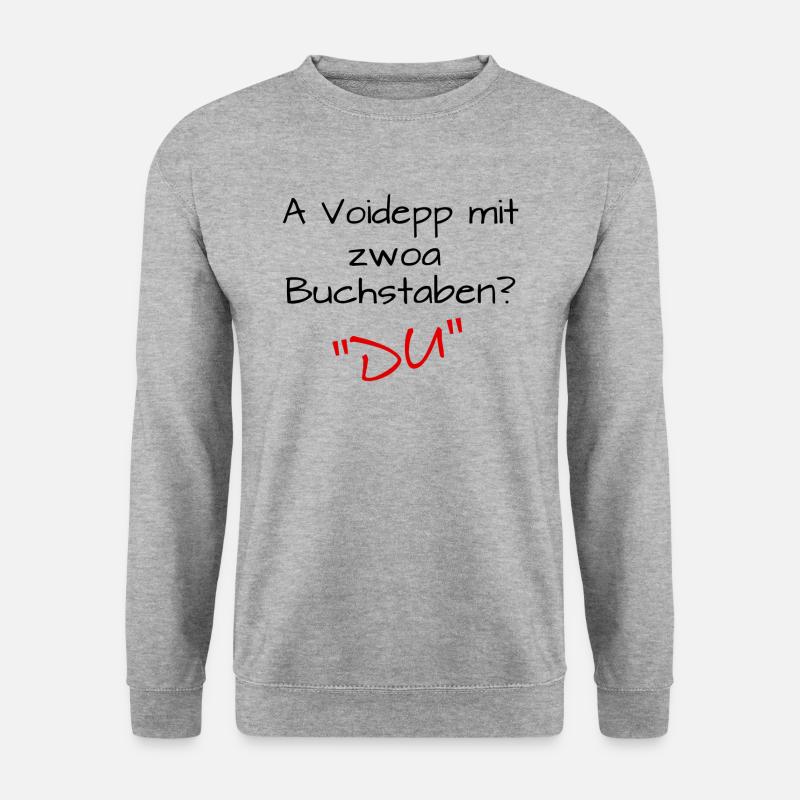 Voidepp DU - Unisex Pullover - Weißgrau meliert