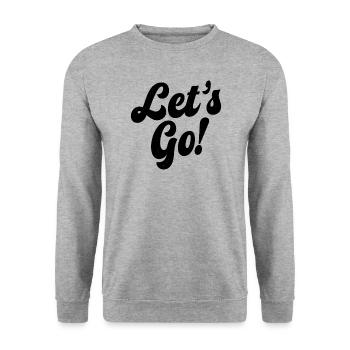 Lets Go - Unisex Sweatshirt - salt & pepper - Front - Alina (178cm) & Michal (187cm)
