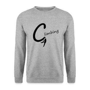 climbing - Unisex Pullover - Weißgrau meliert - Vorne - Alina (178cm) & Michal (187cm)