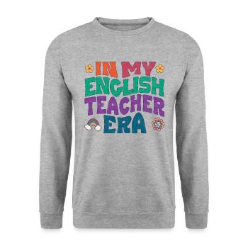 À l’époque de mon professeur d’anglais - Sweat-shirt Unisexe - gris chiné - Devant - Alina (178cm) & Michal (187cm)