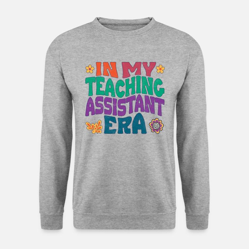In my Teaching Assistant era - Unisex Pullover - Weißgrau meliert