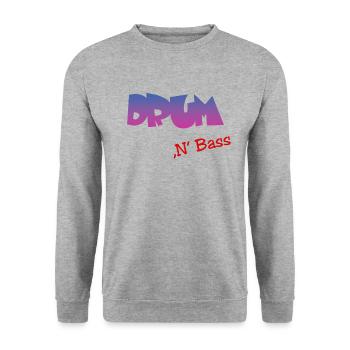 Drum n Bass - Unisex Pullover - Weißgrau meliert - Vorne - Alina (178cm) & Michal (187cm)