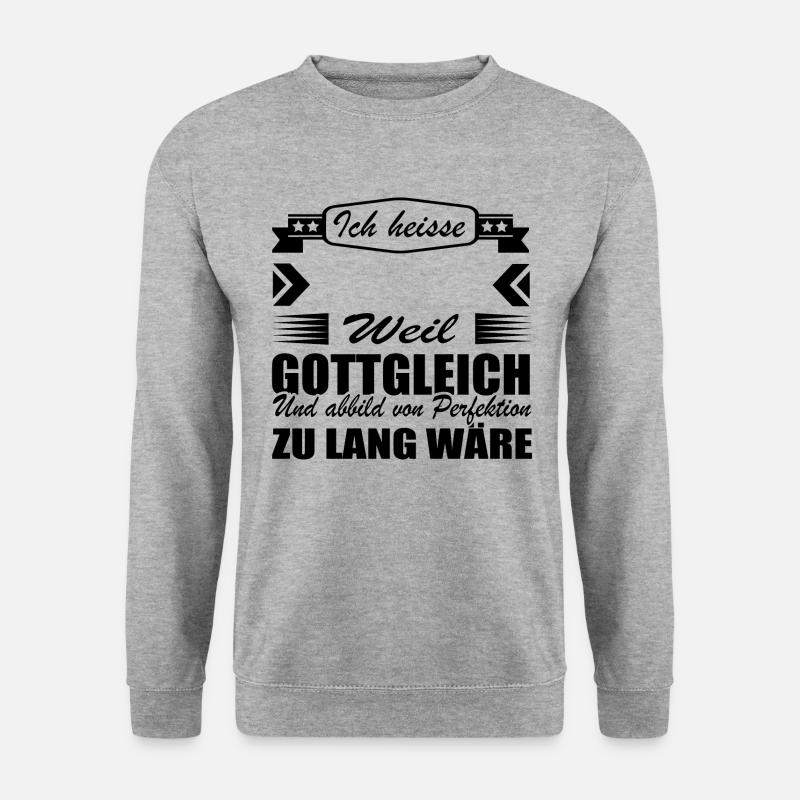 Lustige Sprüche Shirt • Geburtstagsgeschenk - Unisex Pullover - Weißgrau meliert