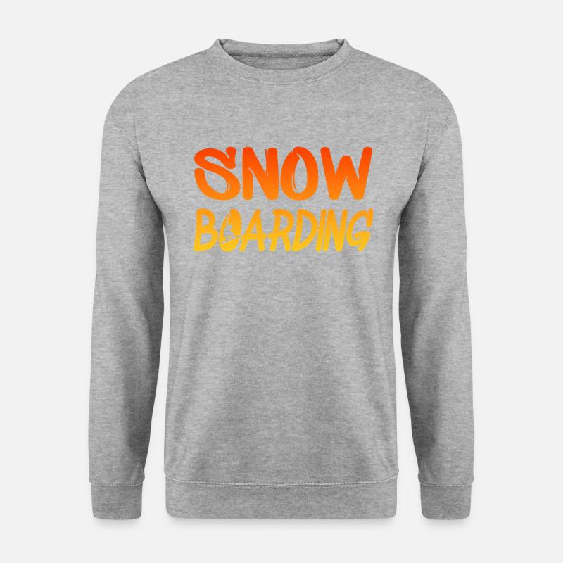 snowboardin, boarder - Unisex Pullover - Weißgrau meliert
