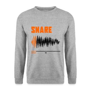 Snare Waveform | Music Producer | Beatmaker - Unisex Pullover - Weißgrau meliert - Vorne - Alina (178cm) & Michal (187cm)