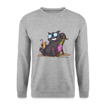 Norby relax - Sweat-shirt Unisexe - gris chiné - Devant - Alina (178cm) & Michal (187cm)