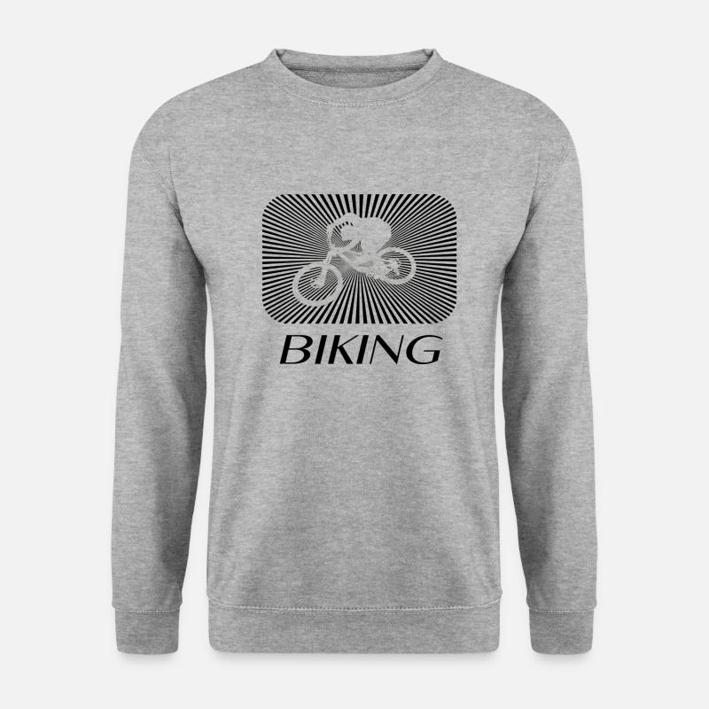 Biking - Unisex Pullover - Weißgrau meliert