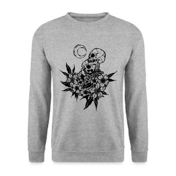 Skeletons in love - Unisex Sweatshirt - salt & pepper - Front - Alina (178cm) & Michal (187cm)