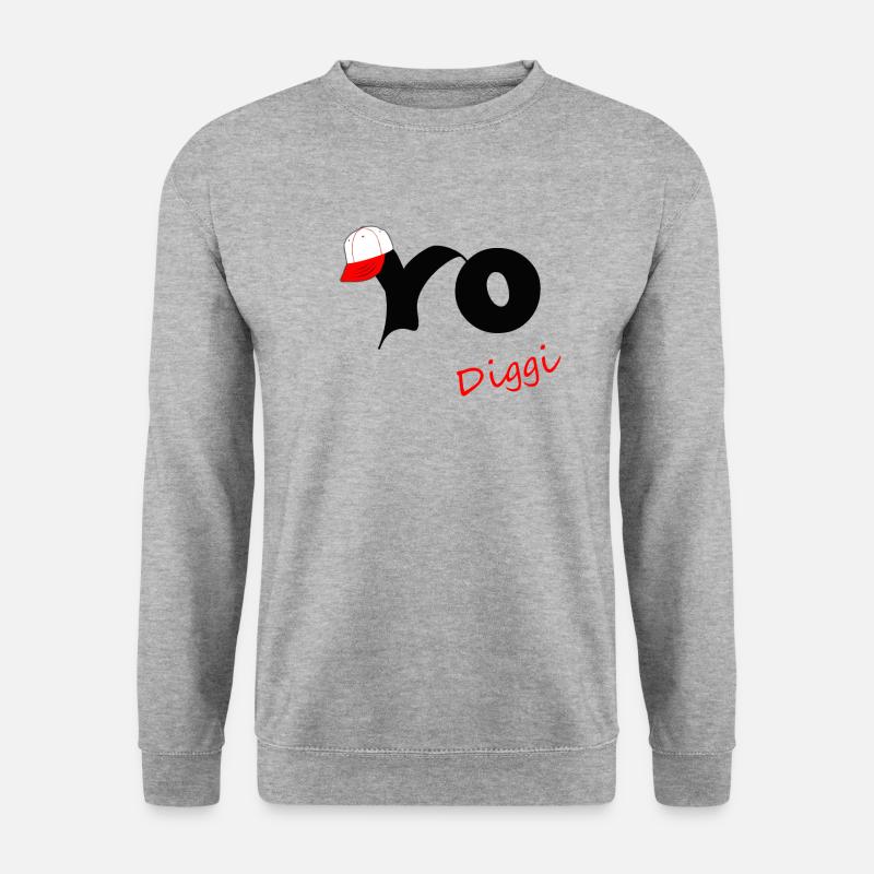 Yo Diggi - Unisex Pullover - Weißgrau meliert