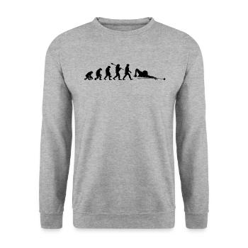 Development of the pool game - Unisex Sweatshirt - salt & pepper - Front - Alina (178cm) & Michal (187cm)