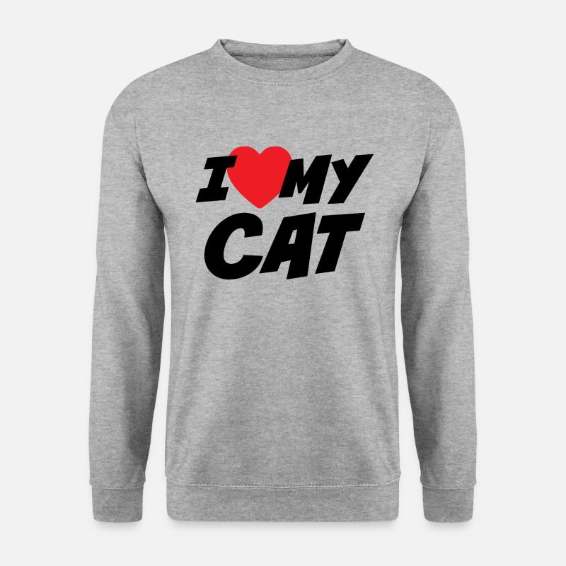 J’aime mon chat - Sweat-shirt Unisexe - gris chiné