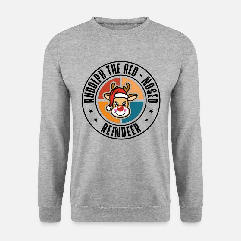 Rudolph - Unisex Pullover - Weißgrau meliert